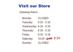 change opening times
